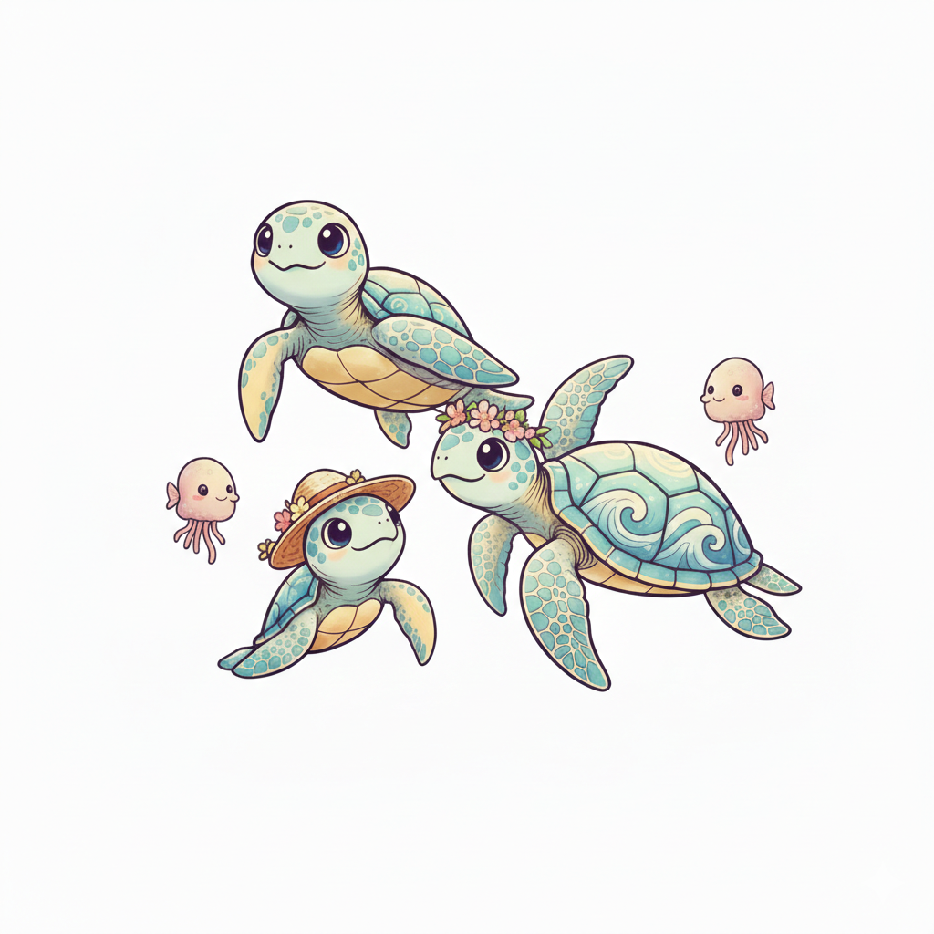 亀にも いろいろ おりまして…