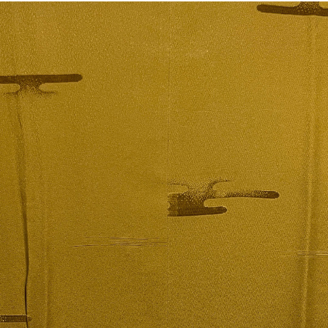 Michiyuki coat, length 87cm, sleeve length 66.5cm, sooted bamboo color, reversible, pure silk, S rank, lined, brown, 1117000512914