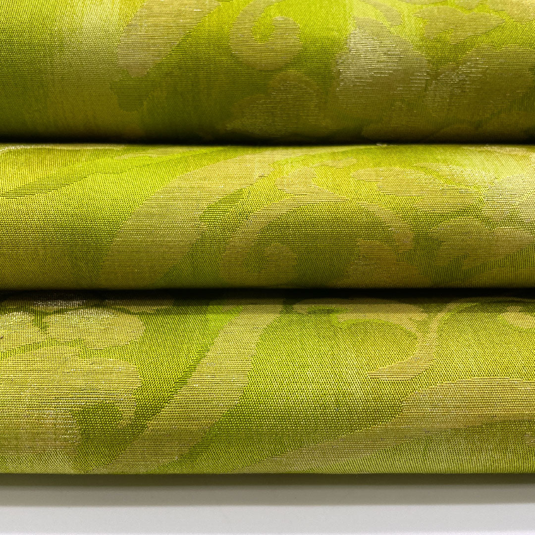 袋帯 帯丈416cm 正絹 Sランク 六通 カジュアル 緑系 1123000372319