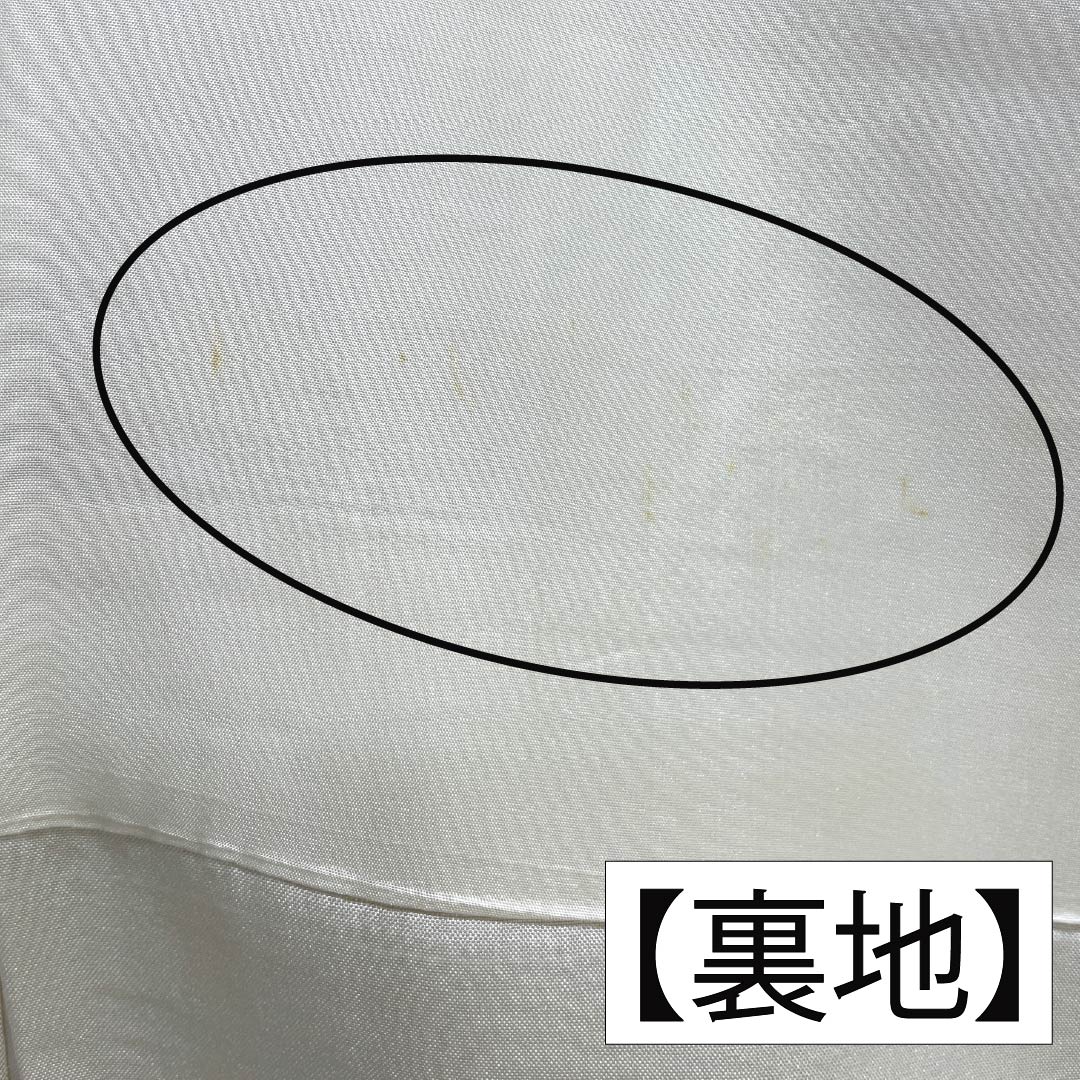 訪問着 正絹 Bランク 袷 身丈160cm 裄丈68cm 亜麻色(あまいろ) 生紬 桶絞り 乾山絞り 伝統工芸作家 吉澤与市 ベージュ系 1112007414425