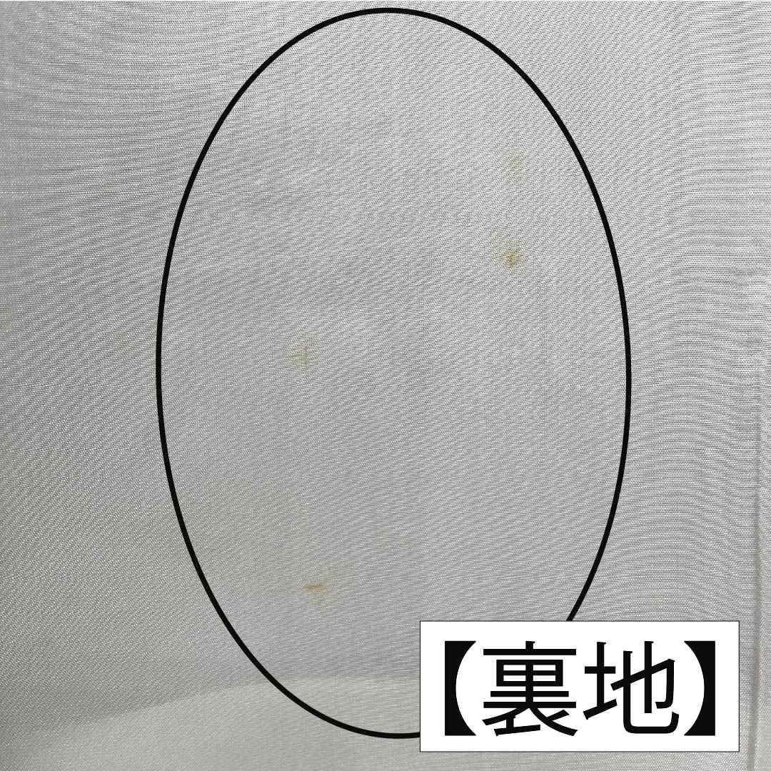 訪問着 正絹 Bランク 袷 身丈160cm 裄丈68cm 亜麻色(あまいろ) 生紬 桶絞り 乾山絞り 伝統工芸作家 吉澤与市 ベージュ系 1112007414425