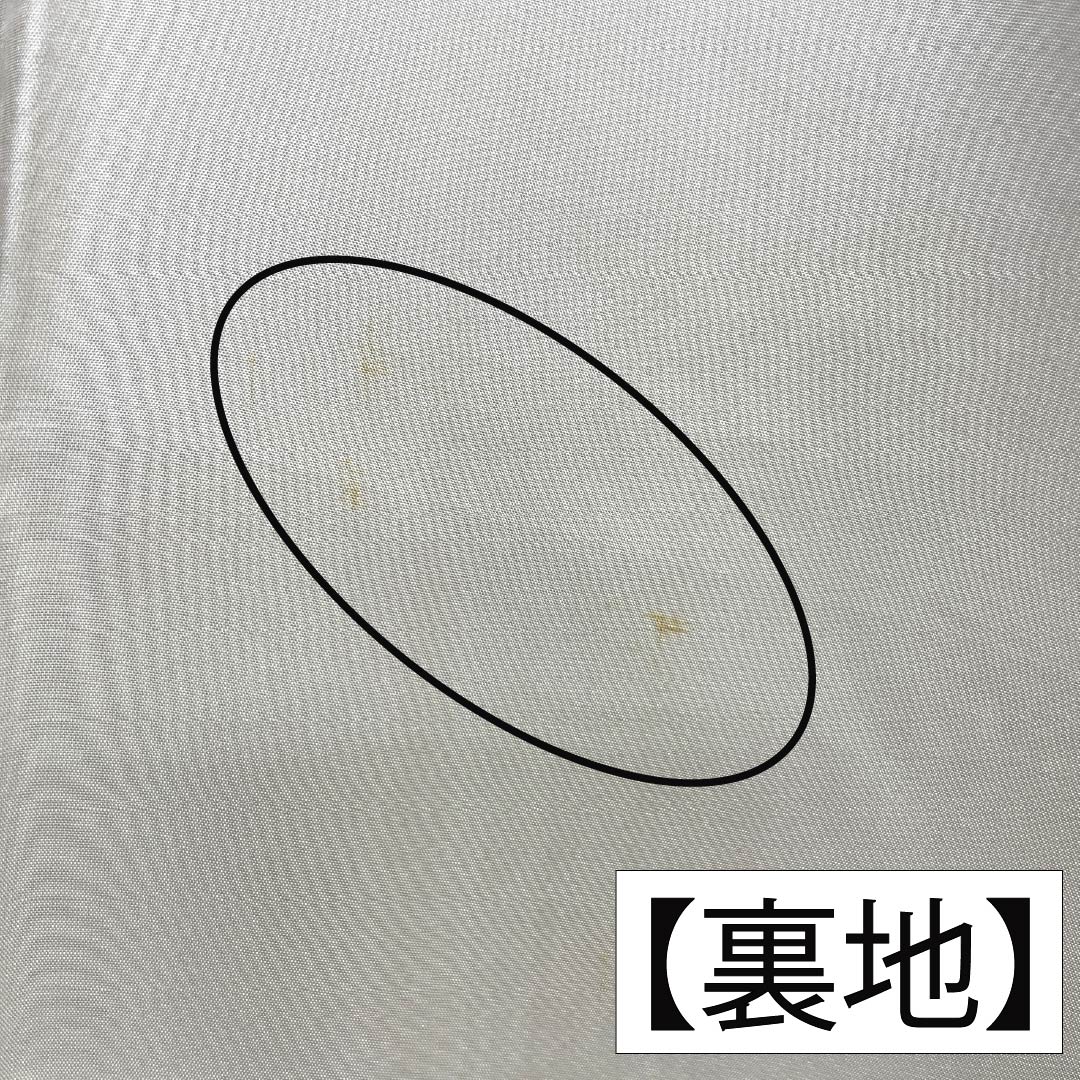 訪問着 正絹 Bランク 袷 身丈160cm 裄丈68cm 亜麻色(あまいろ) 生紬 桶絞り 乾山絞り 伝統工芸作家 吉澤与市 ベージュ系 1112007414425