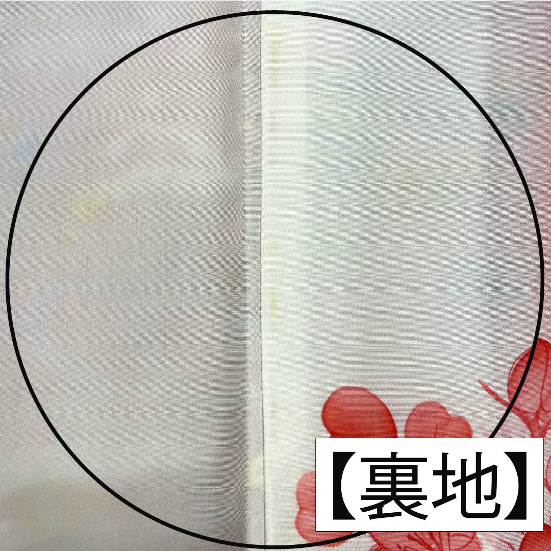 訪問着 正絹 Bランク 袷 身丈167cm 裄丈66cm 似桃色(にせももいろ) 牛首紬 京加賀友禅 付下げ 作家物 草花 ピンク系 1112007544513