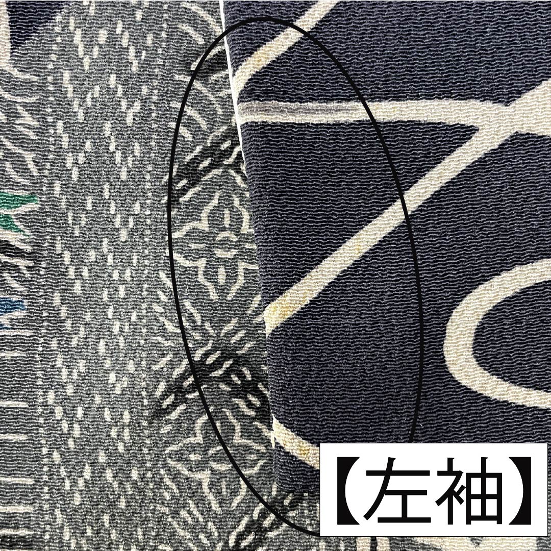 訪問着 正絹 Bランク 袷 身丈157cm 裄丈65cm 燻銀色(いぶしぎんいろ) 江戸紅型 五味桂子 作家物 グレー系 1112007054322