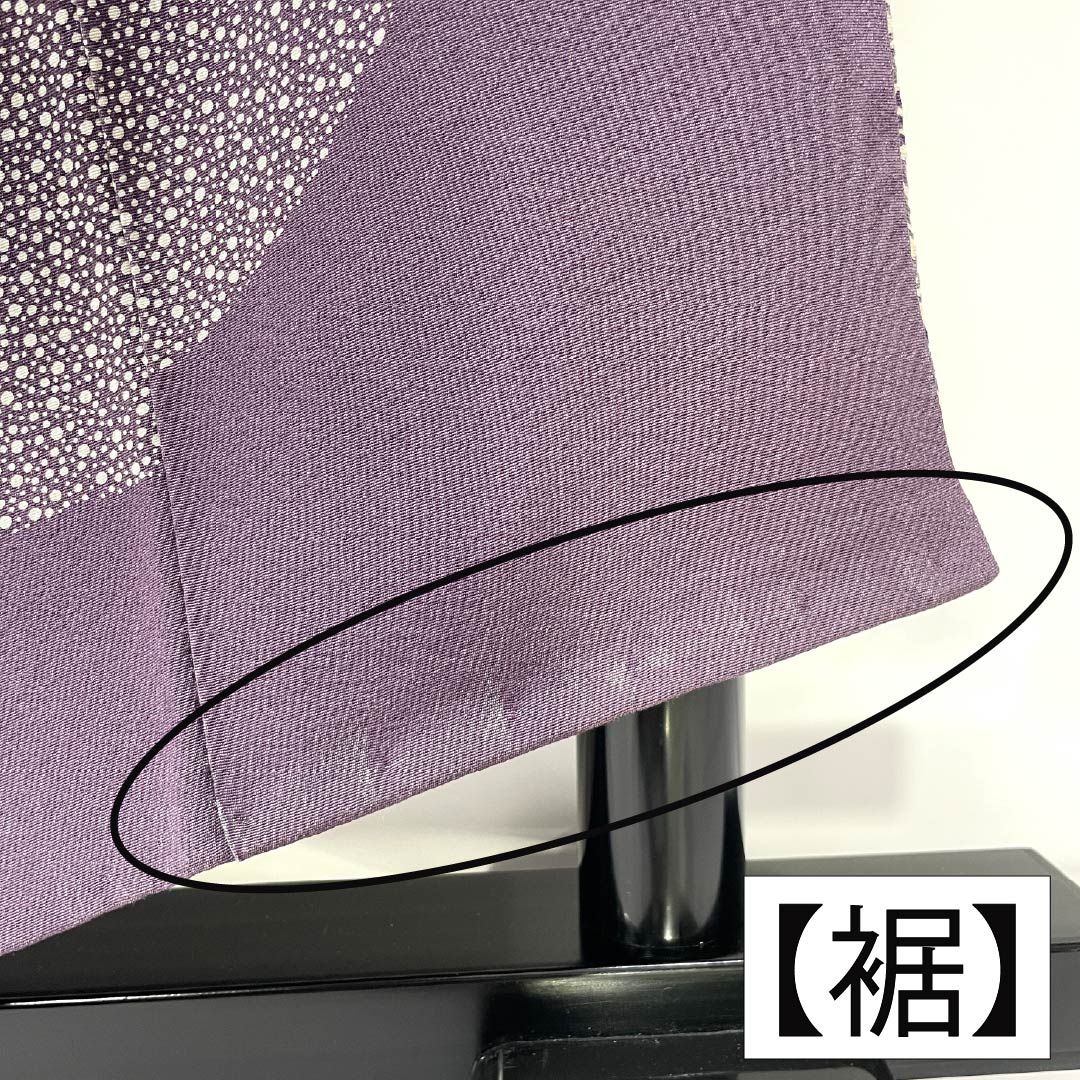 訪問着 正絹 Bランク 袷 身丈157cm 裄丈65cm 燻銀色(いぶしぎんいろ) 江戸紅型 五味桂子 作家物 グレー系 1112007054322