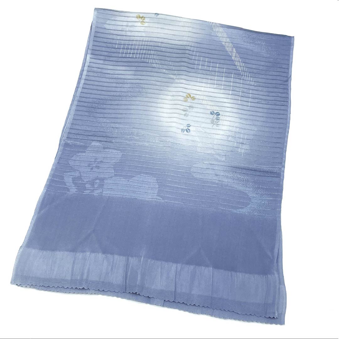 Obiage Silk S Rank Semi-formal Bluish Gray (seitainezuiro) Summer Hagi Flowing Water Length approx. 177cm Width approx. 31cm Blue-based 1136003012917