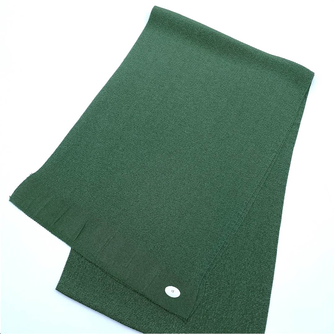 (新旧库存) 正装带扬 纯丝 竹色 绉布 素色 振袖 长164cm 宽27.5cm S级 绿色 1136000072919