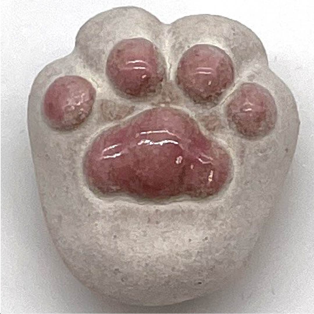 (新旧货) 腰带扣 陶瓷器 休闲 灰白色 信乐烧 猫 动物 长约3cm 宽约2.5cm S级 白色 1137000042911