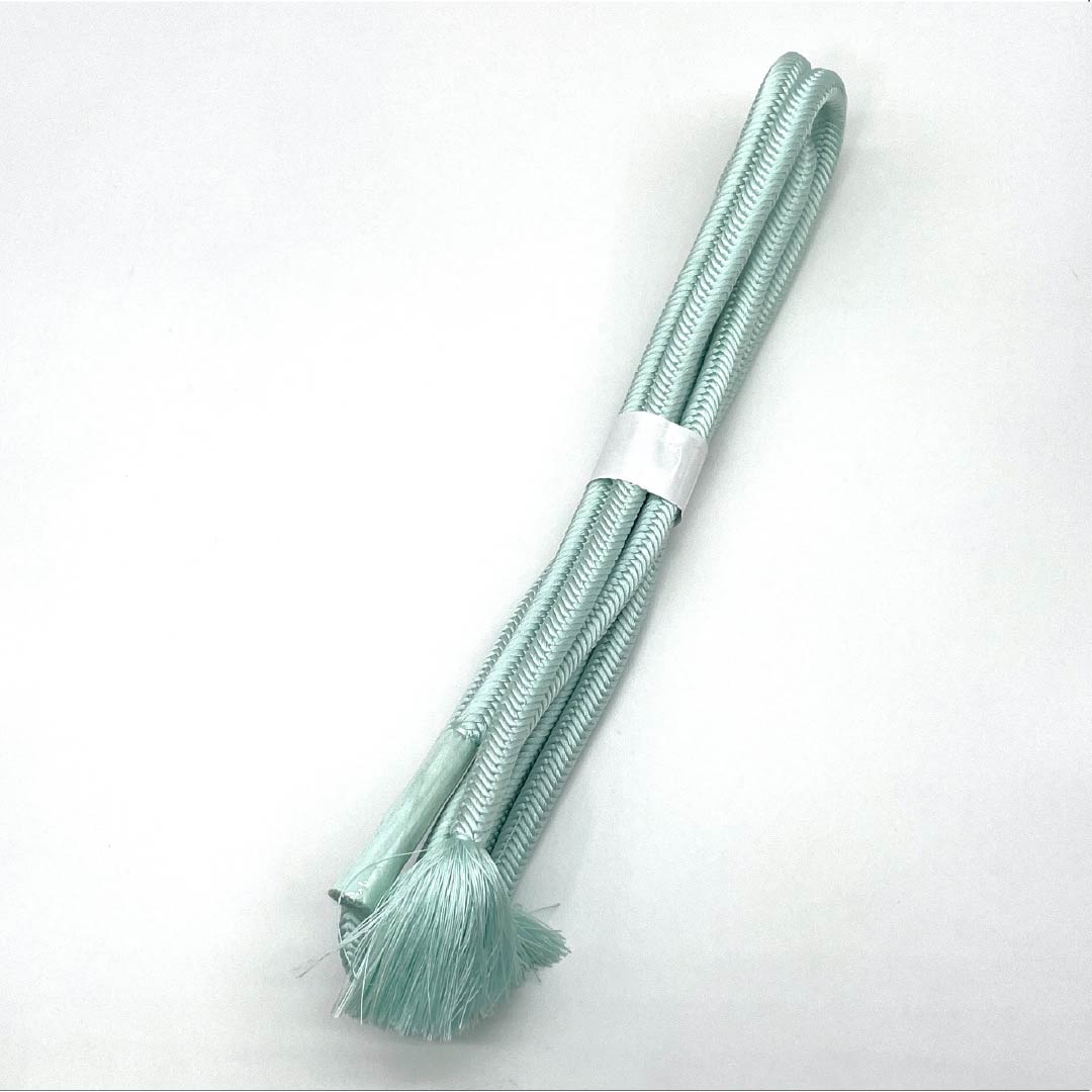 帯締め 正絹 Sランク 薄水色(うすみずいろ) 丸組 無地 長さ約160cm 幅約1cm カジュアル 水色系 1135006222324