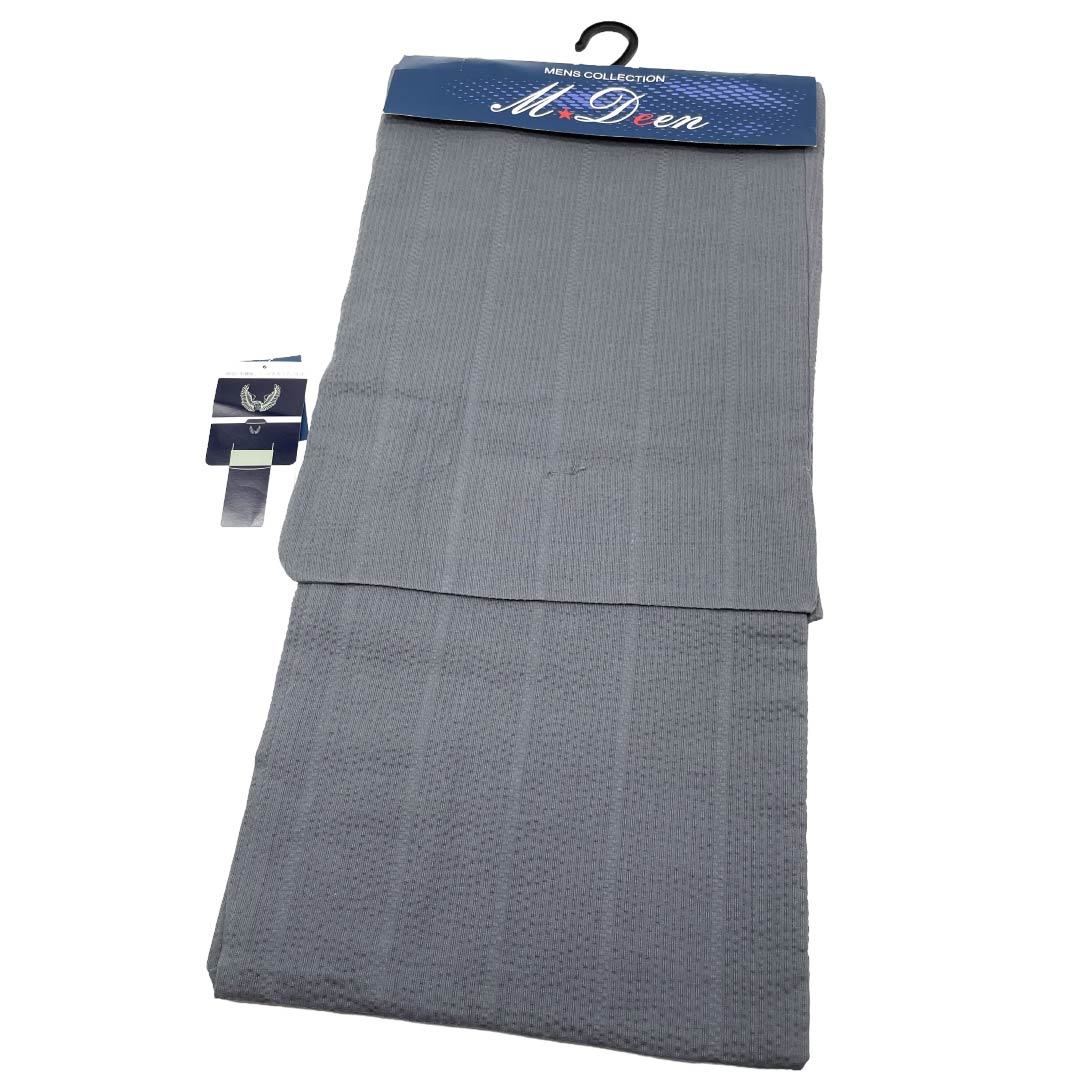 (新品)メンズ浴衣 木綿 NEWランク 身丈154cm 裄丈72.5cm 鉛色(なまりいろ) MDeen 鷹 単衣 グレー系 1138000321522