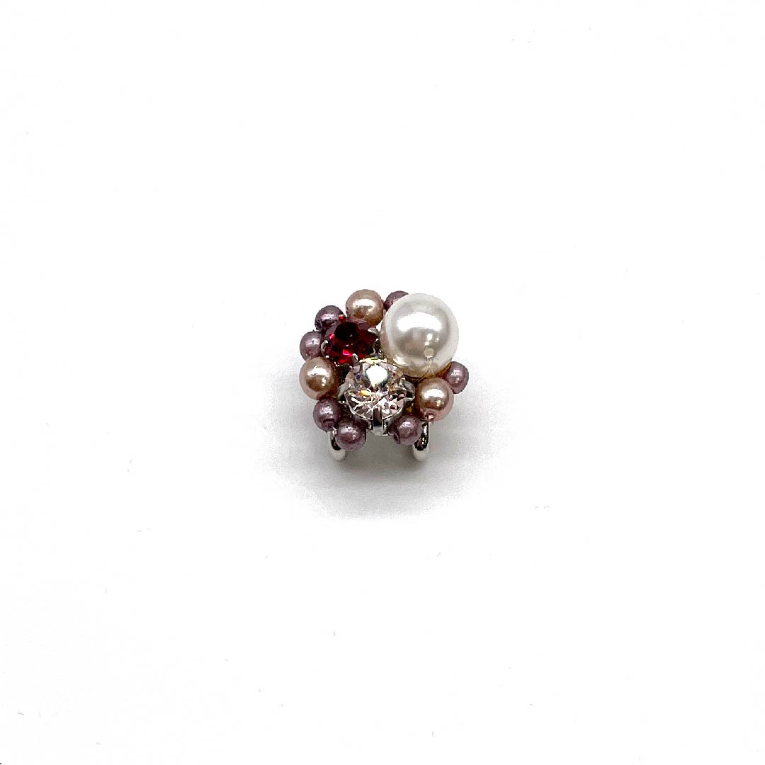 (New old stock) Obi clasp, other, casual, pearl, rhinestone, new old stock, length approx. 2cm, width approx. 2cm, S rank, pink, 1137001142913