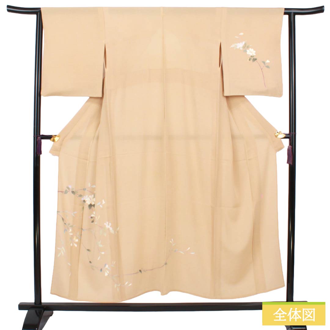 リサイクル着物】夏物 正絹 付下げ Sランク 身丈150.5cm 裄丈62cm 丁子