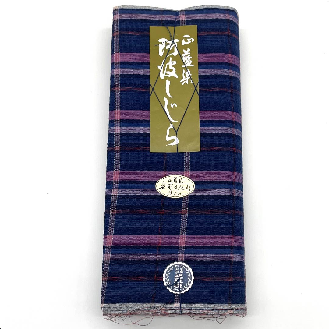 リサイクル着物】反物 浴衣 木綿 阿波しじら 重要無形文化財 正藍染 