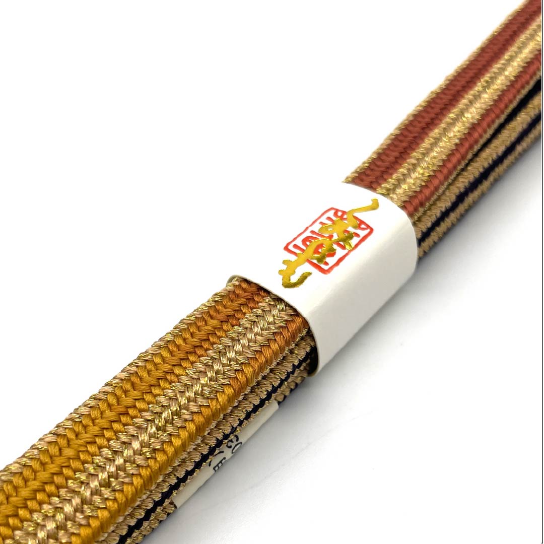 (新古品) 帯締め 正絹 四分紐 紫黒色(しこくしょく) 平田組紐 貝ノ口縞遊玄染 長さ約161cm 幅約1.5cm フォーマル NEWランク 紫系 1135003321320