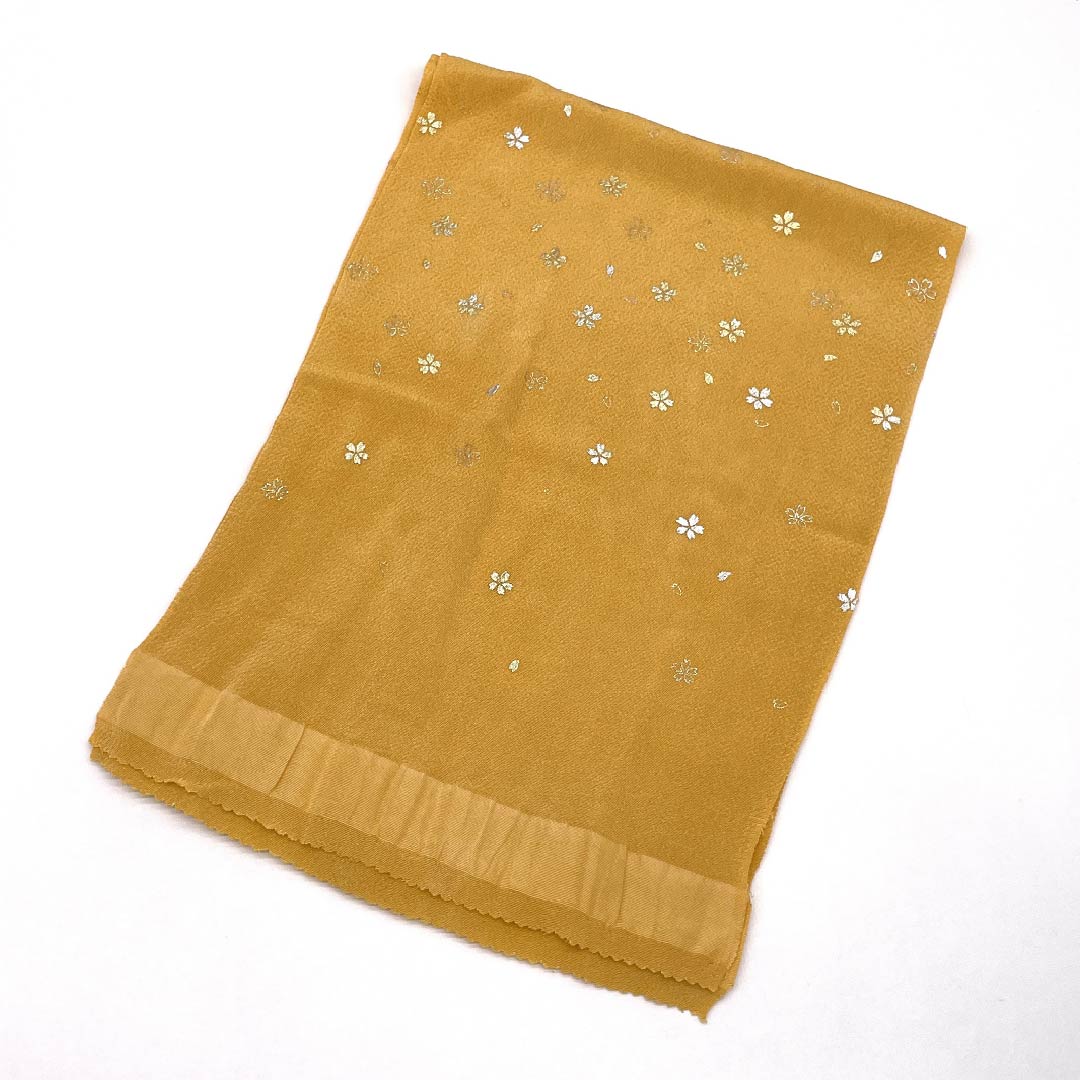 (新古品) 帯締め・帯揚げセット 正絹 Sランク 人参色(にんじんいろ) 忘れ草色(わすれぐさいろ) 長さ約160cm 幅約1cm カジュアル 黄系 1141000072323