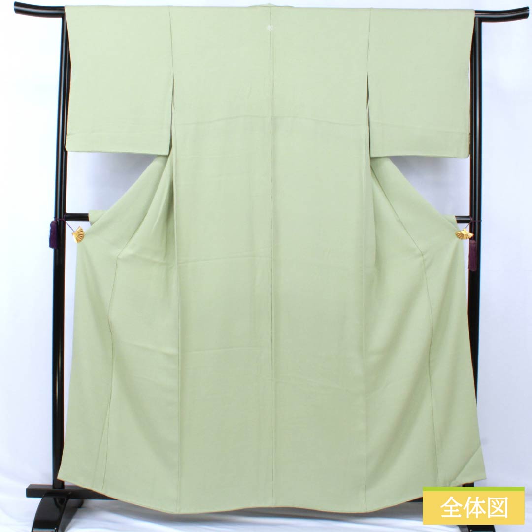 リサイクル着物】色無地 正絹 Aランク 身丈161.5cm 裄丈64cm 龍泉青瓷