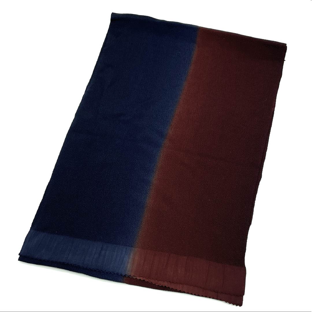Obiage Silk S Rank Casual Dark Blue (noukon-iro) Dark Brown (kogare-iro) Bicolor Length approx. 179cm Width approx. 29.5cm Gradation 1136002922999