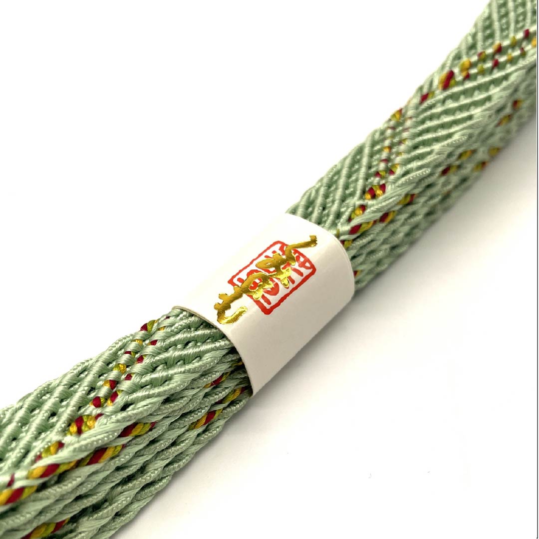 帯締め 正絹 四分紐 若緑色(わかみどりいろ) 夏用 単衣用 長さ約161.5cm 幅約1.4cm カジュアル Aランク 緑系 1135003243319