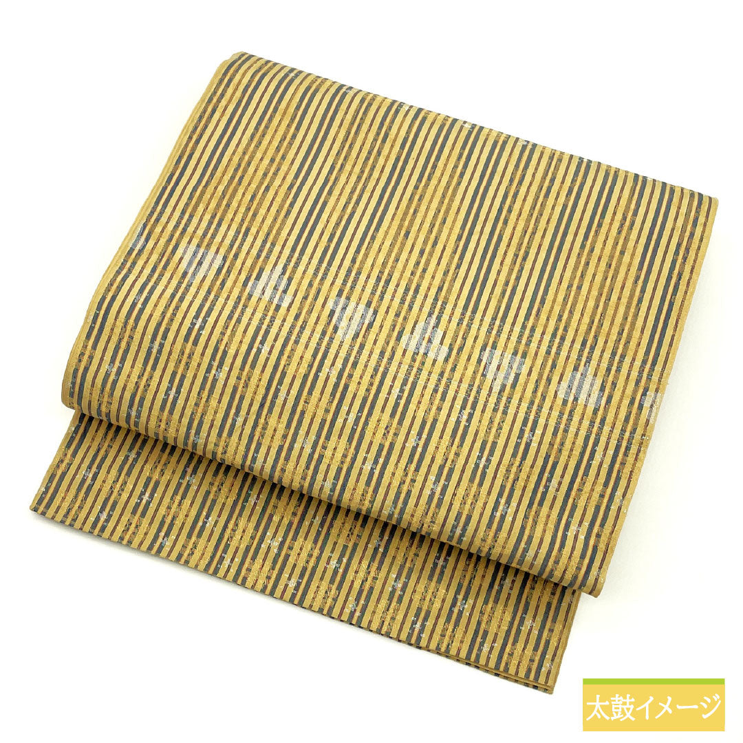 (未仕立)袋帯 正絹 Aランク 桝屋高尾 西陣織 渡来錦 平織り 手織り 帯丈432cm 全通 セミフォーマル ベージュ系 1123016913325