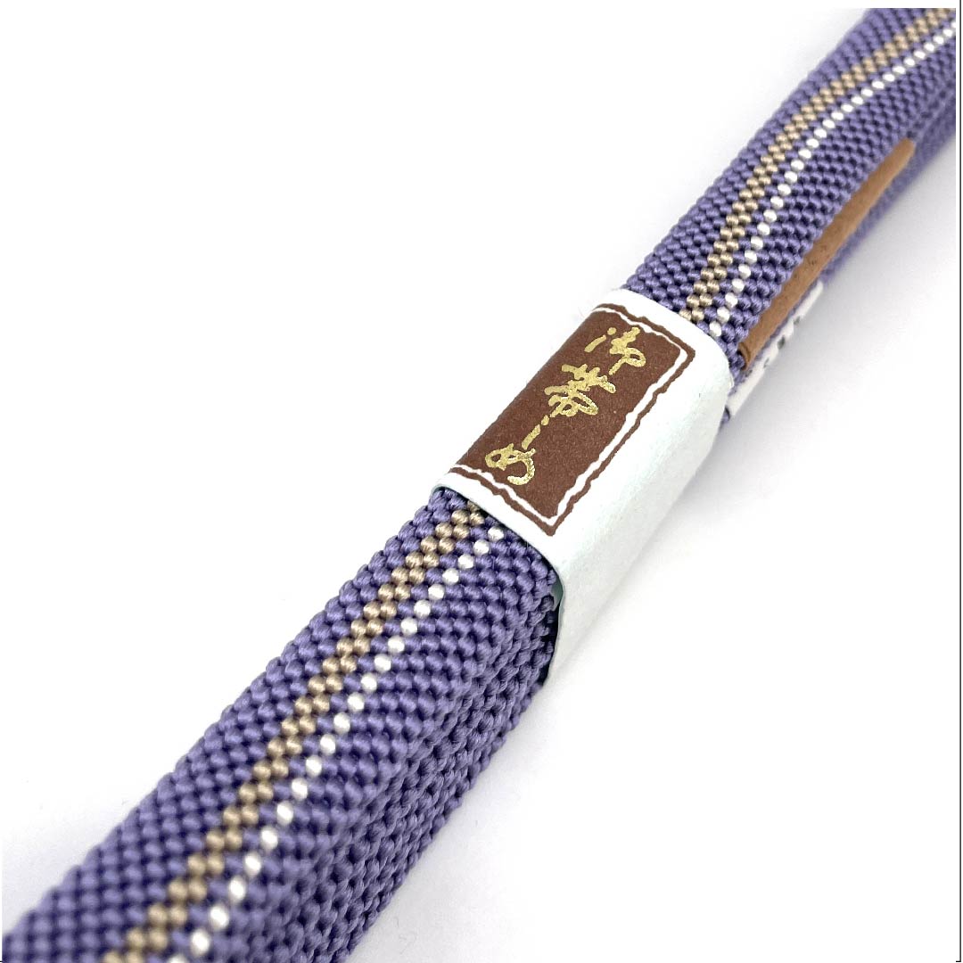 (新古品) 帯締め 正絹 四分紐 藤鳩羽色(ふじはとばいろ) 組紐工房 綺彩 夢むすび 長さ約162cm 幅約1.2cm カジュアル Sランク 紫系 1135002652320