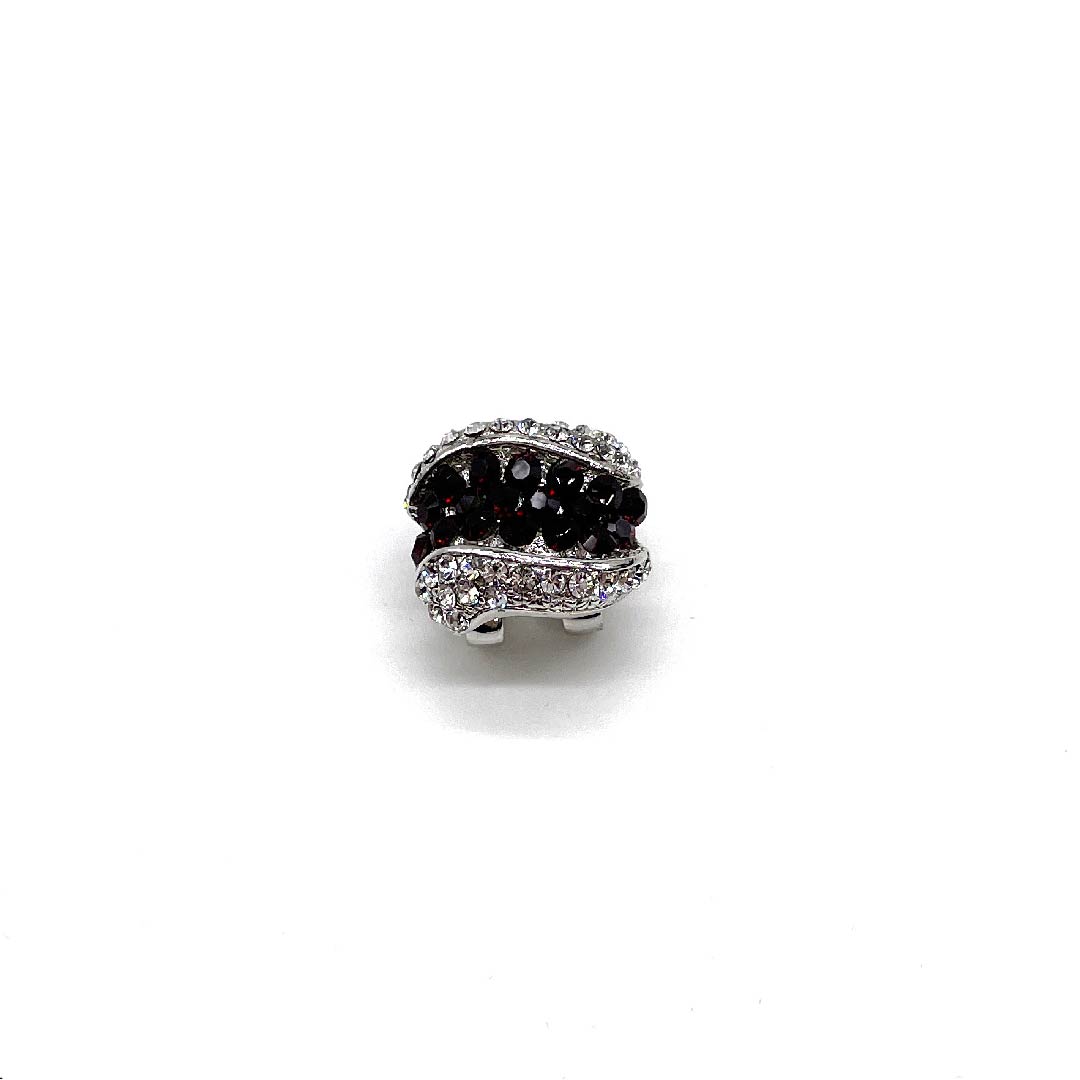 (New old stock) Obi clasp, glass, casual, Swarovski, curved, length approx. 2cm, width approx. 2.5cm, S rank, red, 1137001132912