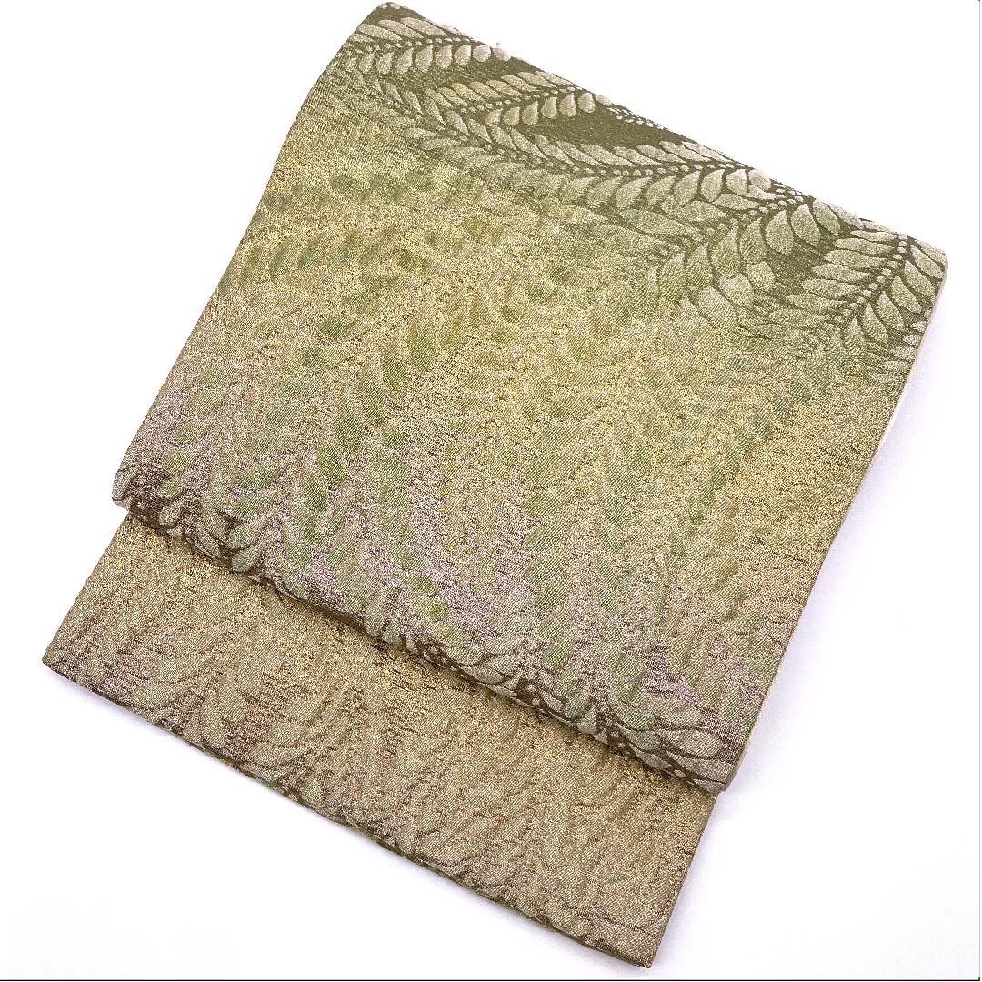 袋帯 グラデーション 藤の花 帯丈430cm 正絹 Sランク 六通 フォーマル グラデーション系 1123009092399