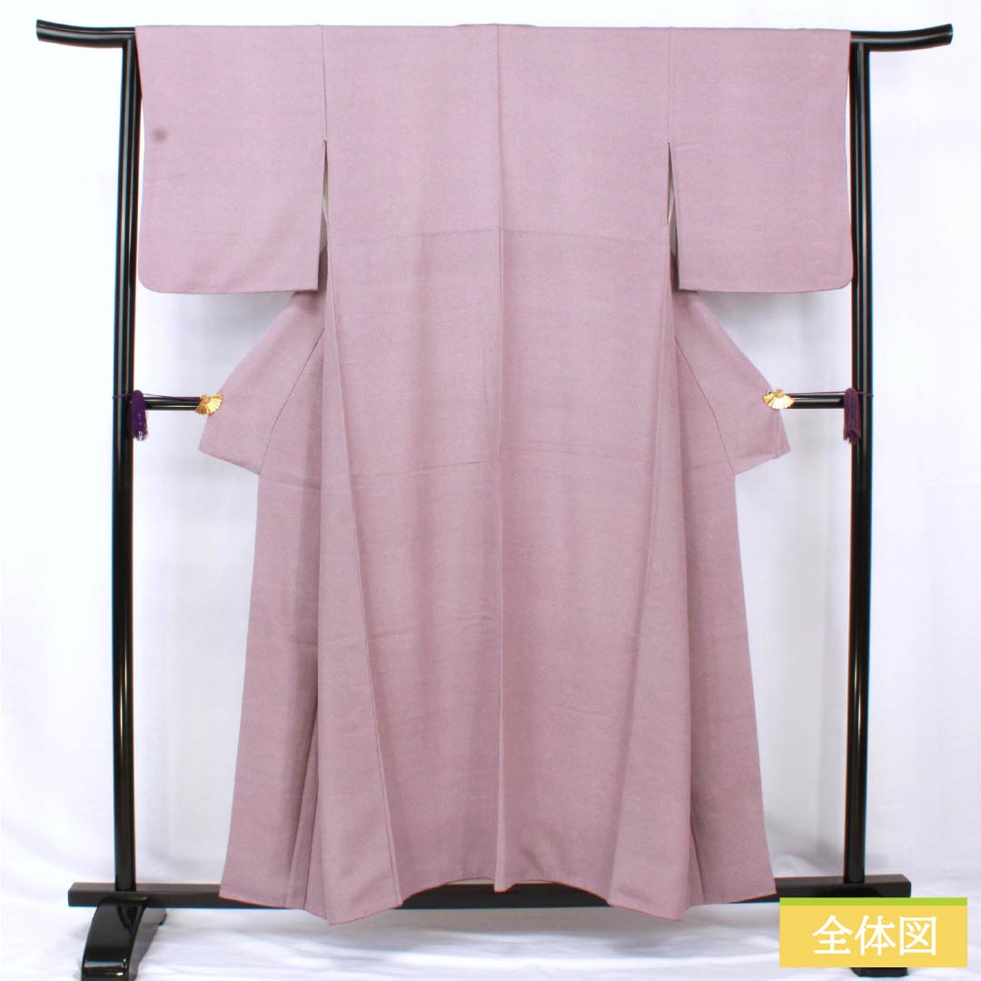 Komon, pure silk, length 155cm, sleeve length 64cm, lined, half-colored (hashitairo), Edo komon, shark komon, B rank, purple, 1115005074320