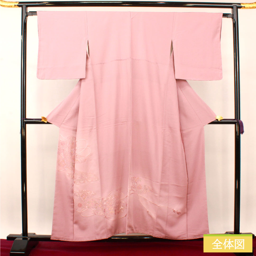 訪問着 正絹 袷 身丈156.5cm 裄丈65cm 御所染色 蘇州刺繡 汕頭刺繡 しつけ糸付き 未使用品 Sランク 紫系 1112003622320