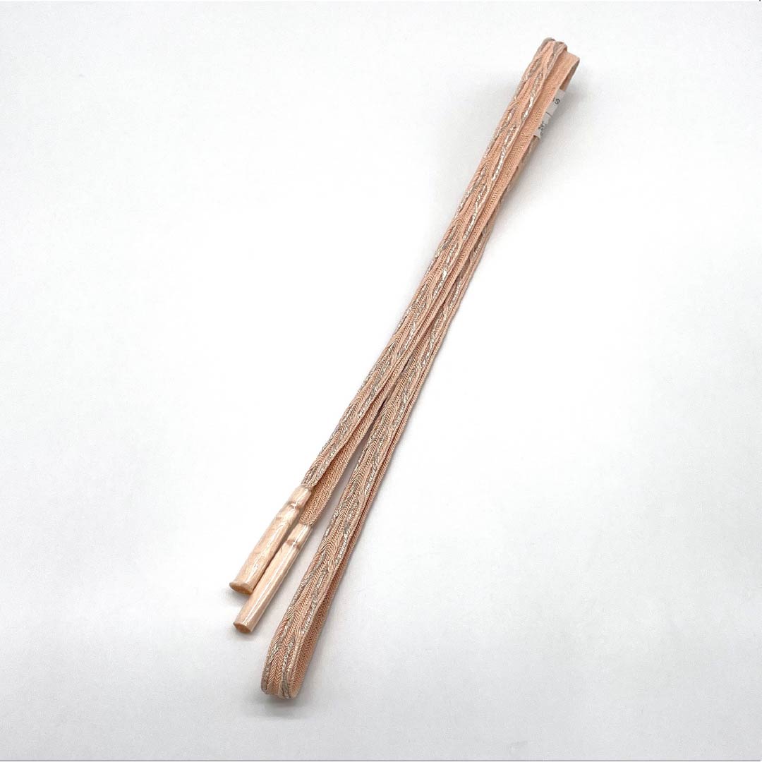 (新品)帯締め 正絹 NEWランク 乙女色(おとめいろ) 五嶋紐 単衣用 夏用 長さ約165cm 幅約1.3cm セミフォーマル ピンク系 1135005451313