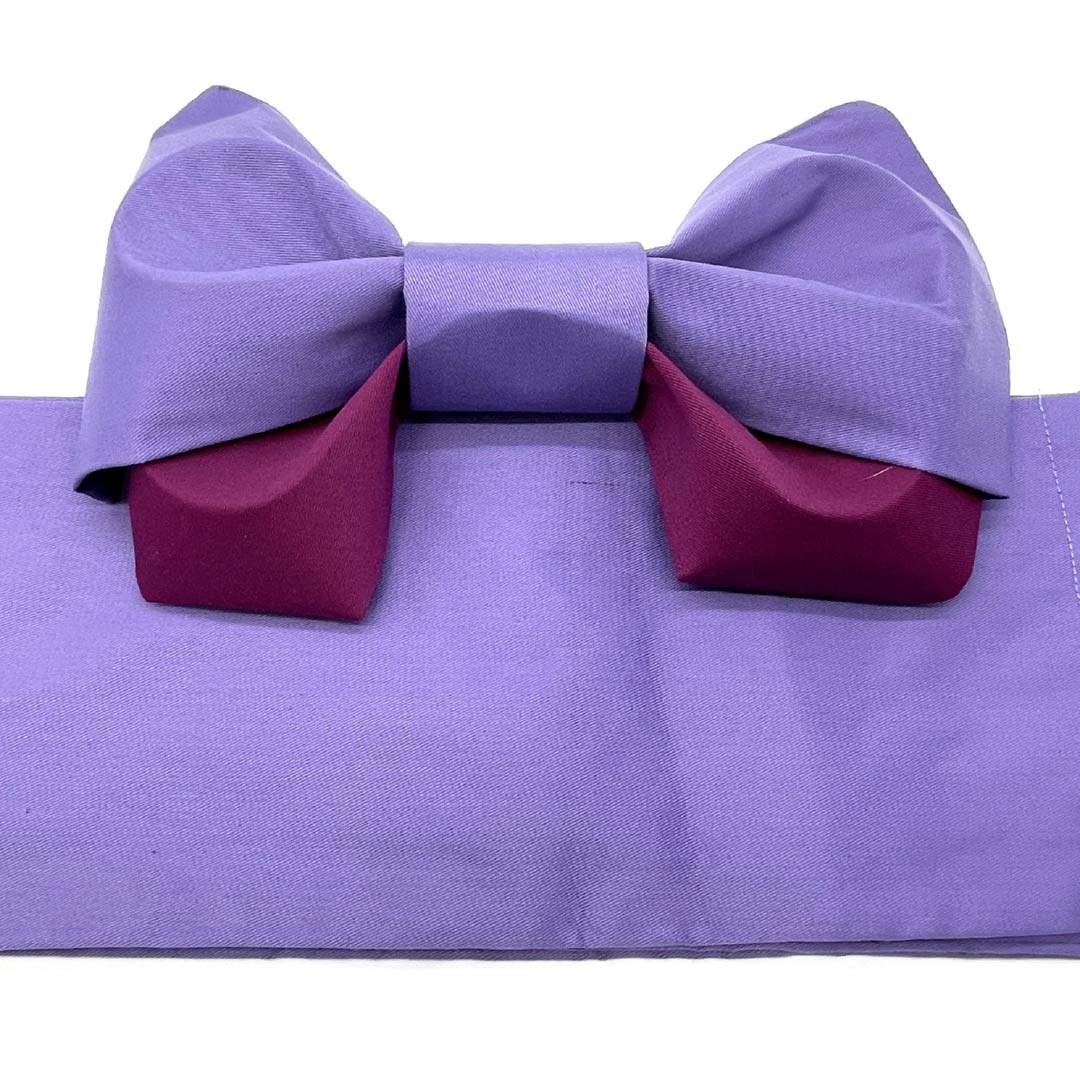 リサイクル着物】作り帯 ポリエステル 藤紫色（ふじむらさきいろ 