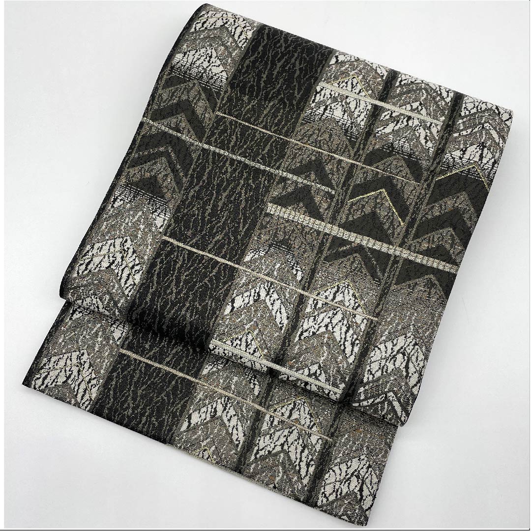 Fukuro Obi Gradient Geometric Pattern Obi Length 446cm Pure Silk A Rank Six-way Casual Gradient Style 1123008923399