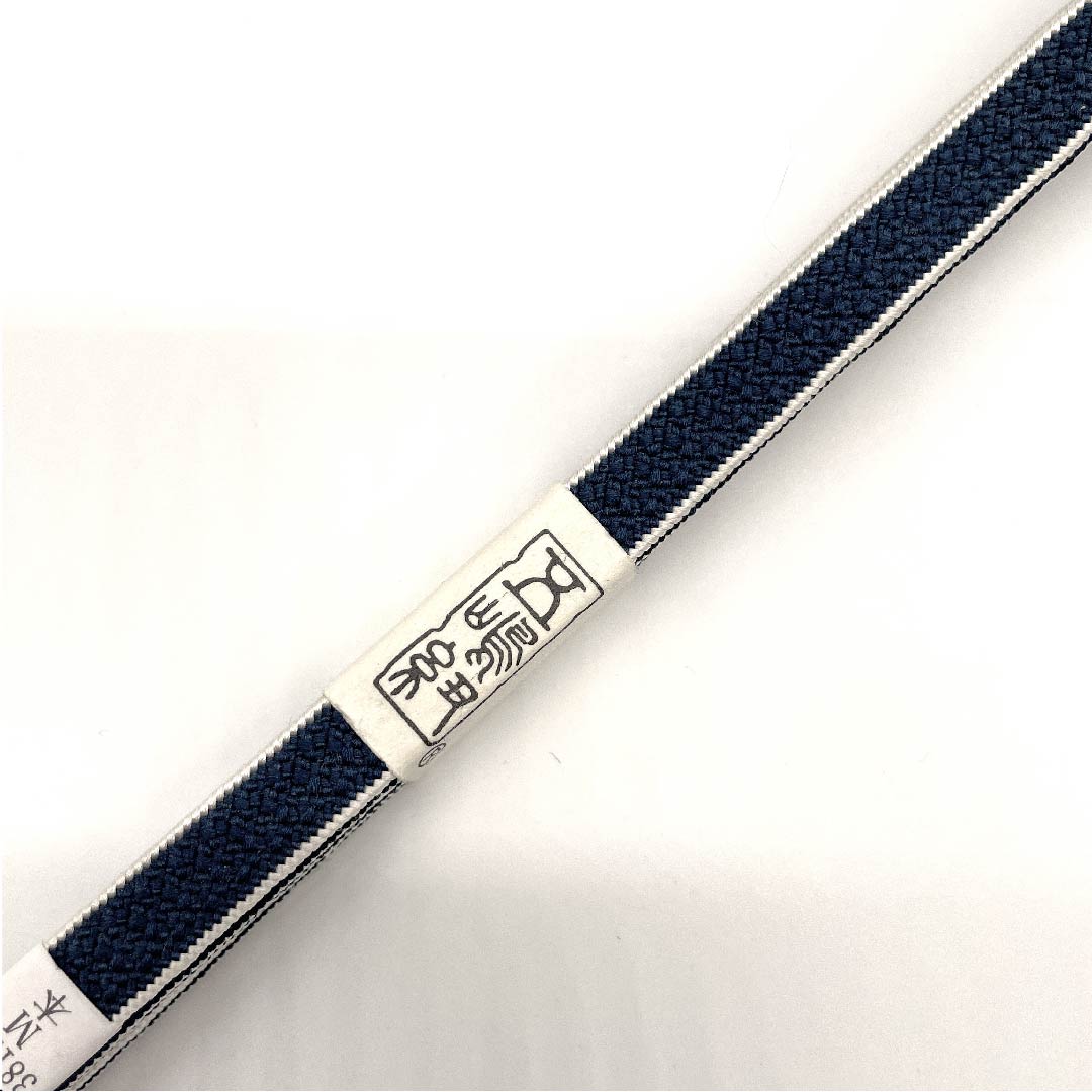 (新古品) 帯締め 正絹 三分紐 濃藍色(こいあいいろ) 五嶋紐 新古品 長さ約129cm 幅約0.9cm カジュアル Sランク 青系 1135000732317