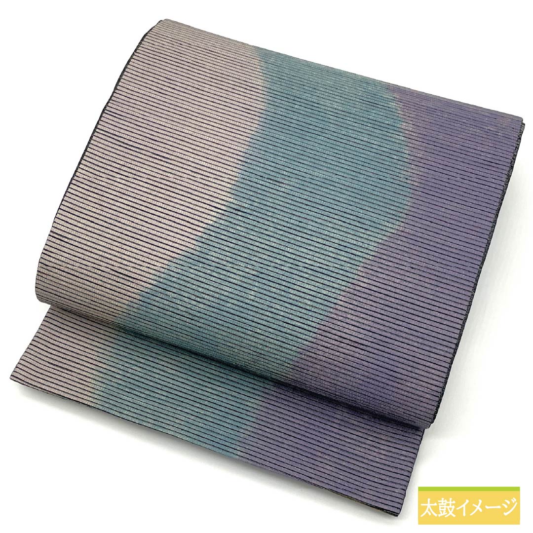 袋帯 正絹 Sランク 紙布 立涌 帯丈444cm 六通 セミフォーマル グラデーション系 1123015332399