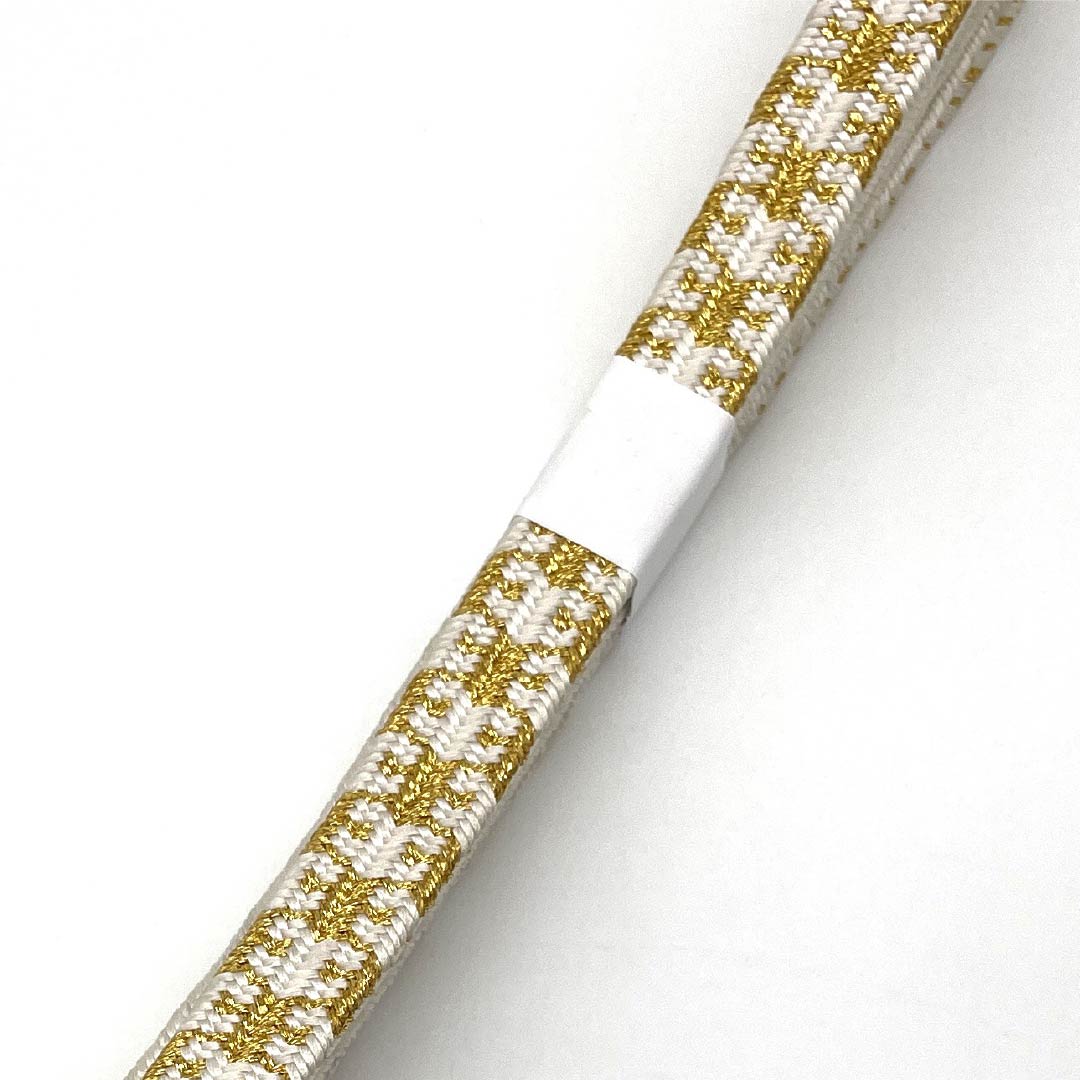 リサイクル着物】 (新品)帯締め 正絹 NEWランク 生成り色（きなりいろ