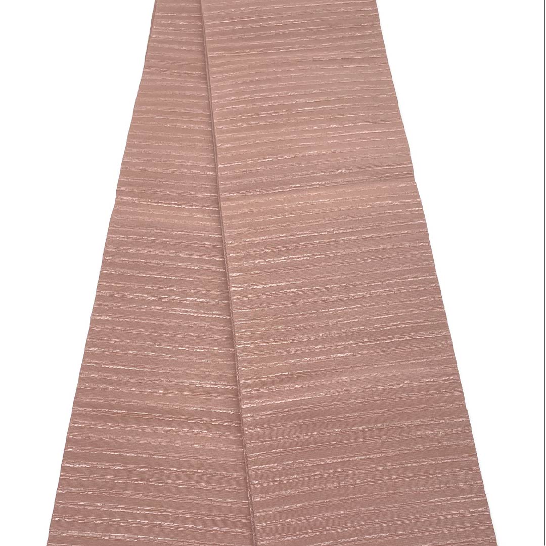 半幅帯 ポリエステル 帯丈366cm 曙色(あけぼのいろ) ストライプ 無地 ピンク系 Sランク 1125001582313