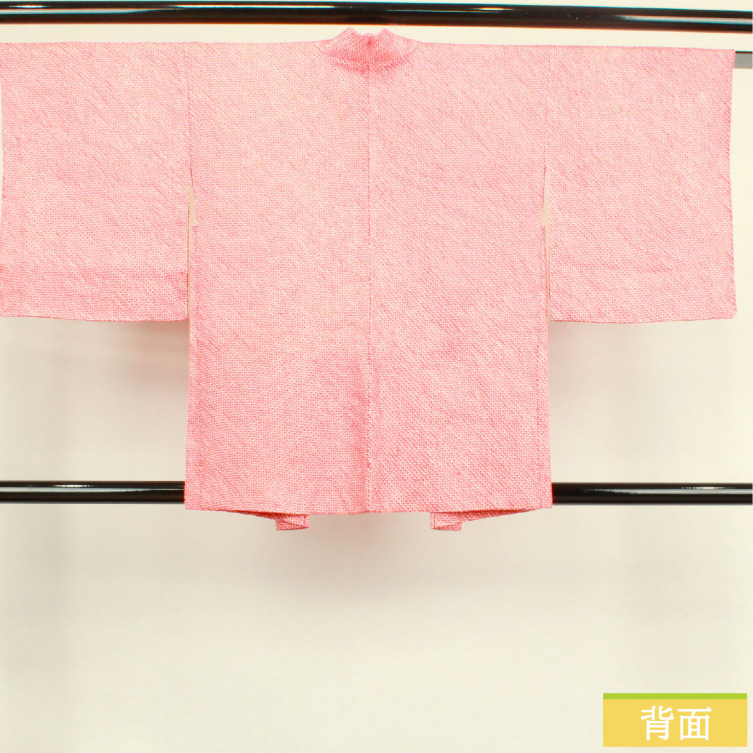 羽織 正絹 身丈79.5cm 裄丈64cm 猩々緋色 総絞り 鹿の子絞り Sランク 袷 赤系 1117000652912