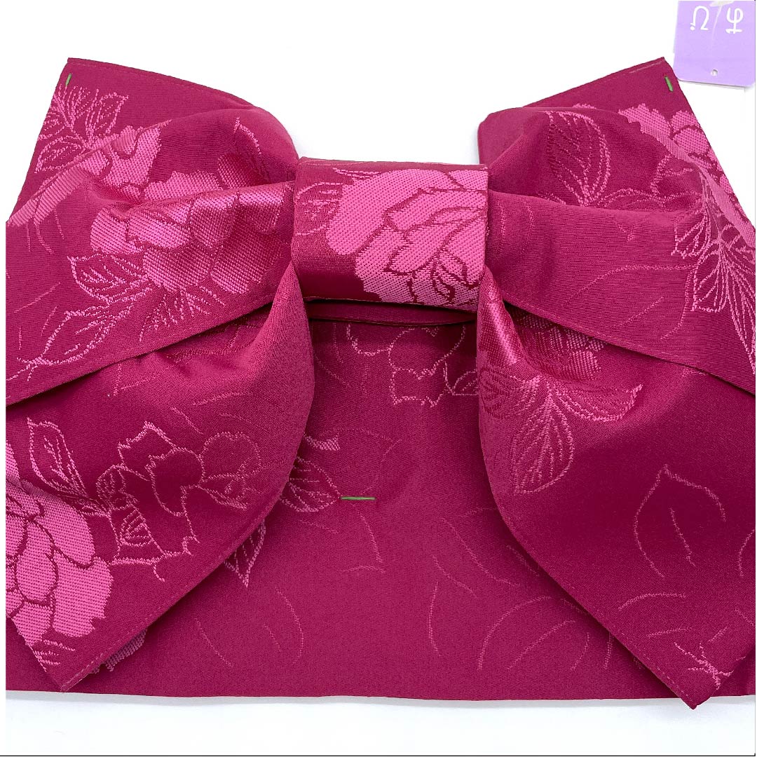 作り帯 赤紫色 薔薇 ポリエステル S 紫系 1131000612920