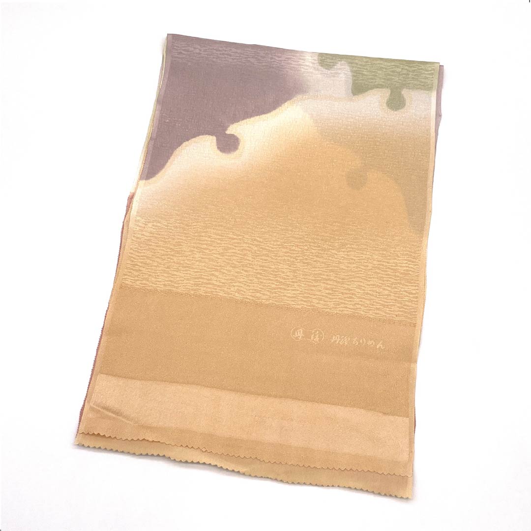 帯揚げ 正絹 フォーマル 肌色(はだいろ) 丹後ちりめん 雪輪 古典柄 長さ約172cm 幅約29cm Sランク 橙系 1136000292926