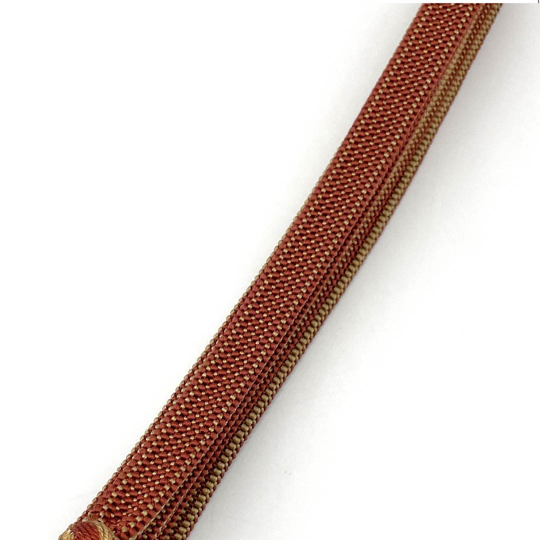 帯締め 正絹 Sランク 弁柄色(べんがらいろ) 小田巻房 長さ約161cm 幅約1.4cm カジュアル 茶系 1135004622314