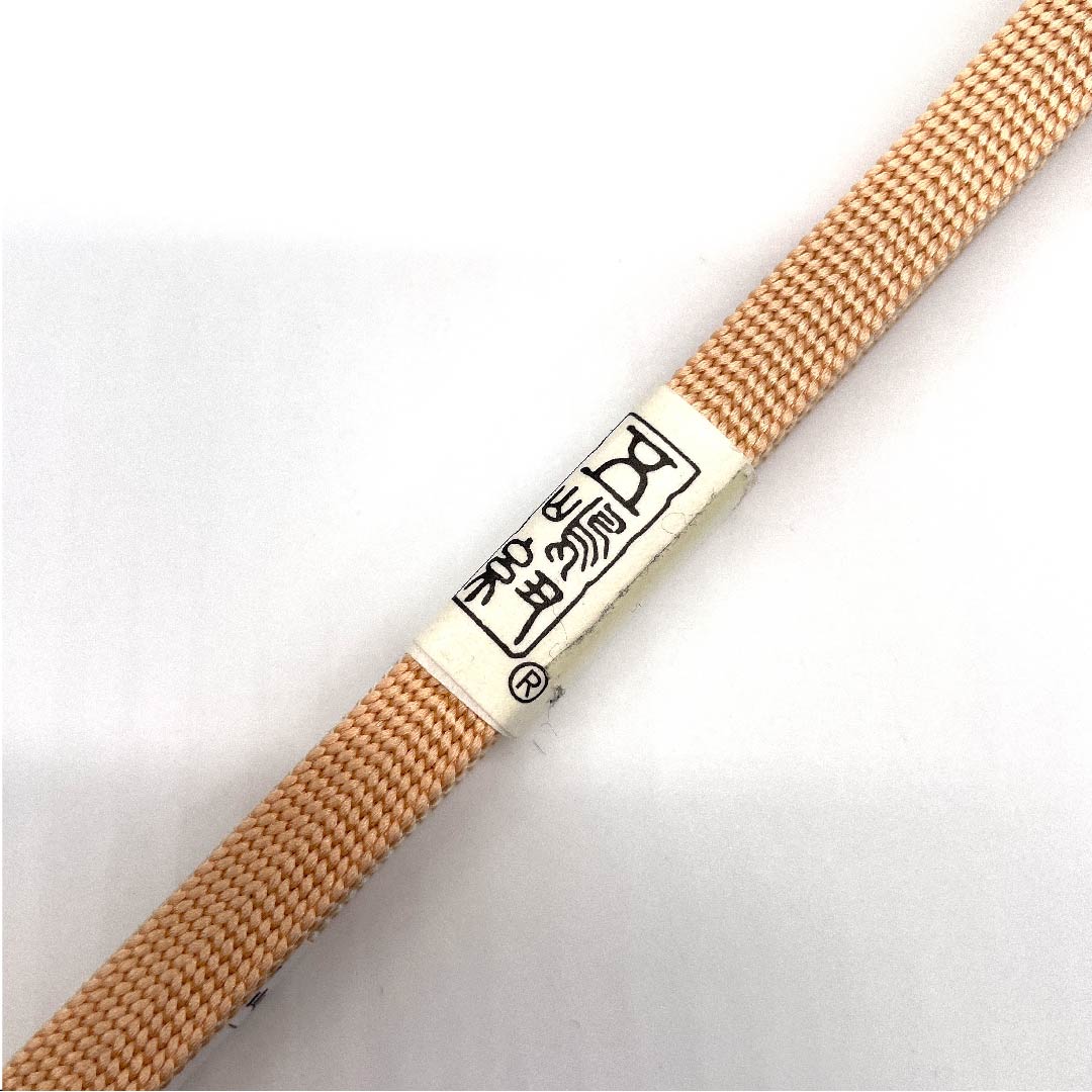 (新古品) 帯締め 正絹 三分紐 杏色(あんずいろ) 五嶋紐 新古品 長さ約130cm 幅約0.9cm カジュアル Sランク 橙系 1135000802326