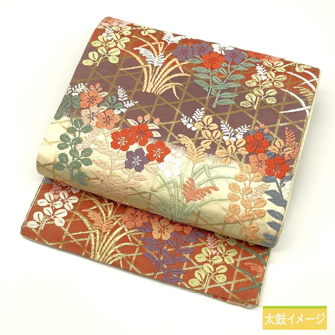 リサイクル着物】（未仕立）袋帯 正絹 Aランク 山口織物 西陣織 唐織