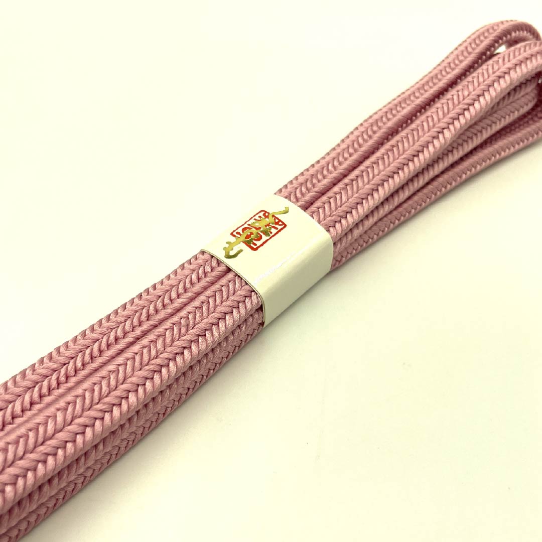 (New old stock) Belt ties, pure silk, one-kin dyed, crown set, new old stock, length approx. 159cm, width approx. 1cm, semi-formal, new rank, pink, 1135003651313