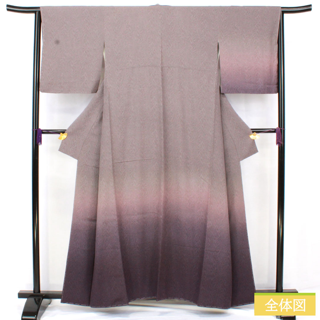 色無地 正絹 身丈157.5cm 裄丈64cm 鳩羽鼠色(はどばねずいろ) しつけ糸付き 未使用品 袷 Sランク グレー系 1114002042322