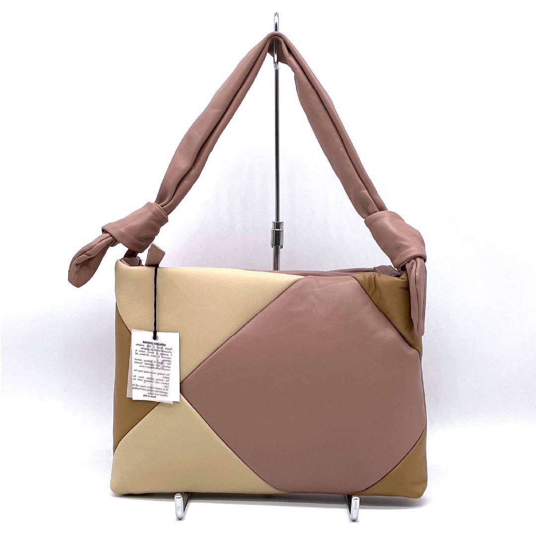 (新古品) 洋装バッグ 牛革 Sランク 新古品 牛革 ワンショルダー ピンク系 119700031213
