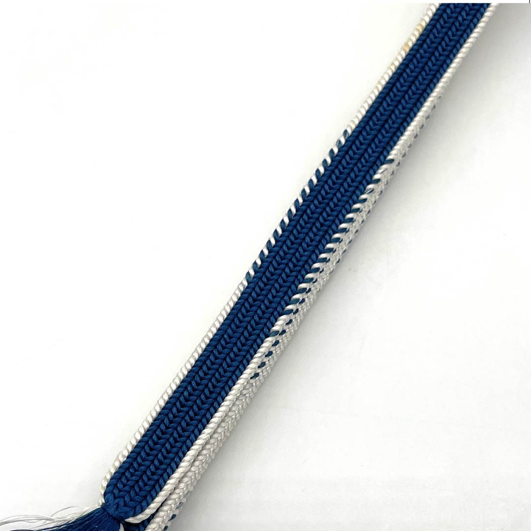 (新古品) 帯締め 正絹 NEWランク 藍色(あいいろ) シンプル 長さ約155cm 幅約1.4cm カジュアル 青系 1135004691317