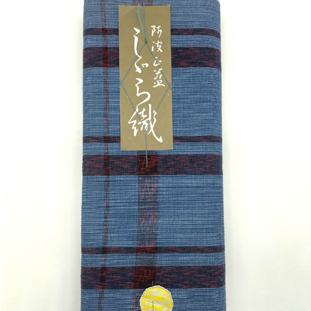 反物 浴衣 木綿 阿波しじら 重要無形文化財 正藍染 青黛色(せいたいいろ) Sランク 青系 1130000992917