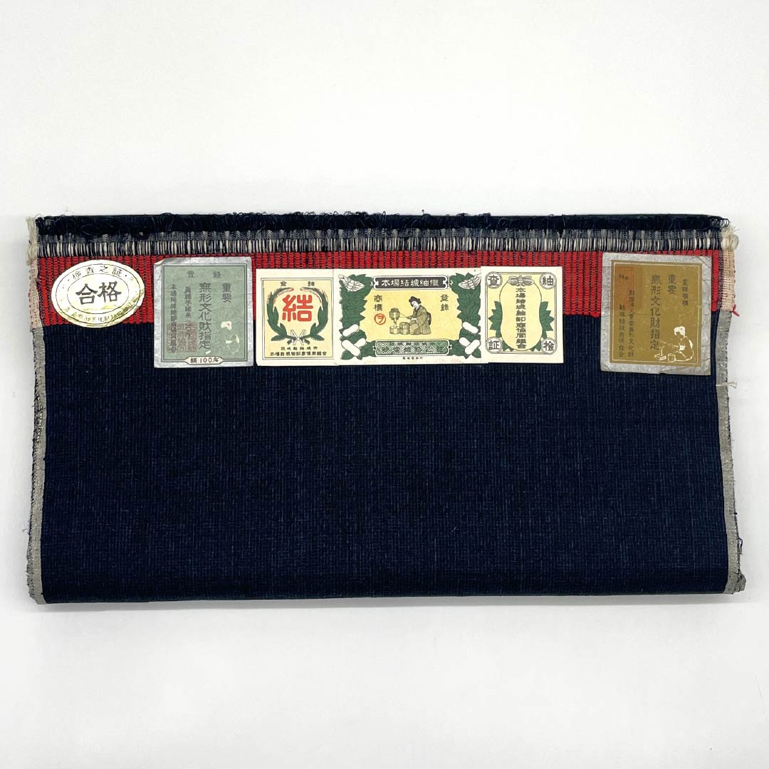 Z6304S 反物 結城織 紬 絹 きもの/着物/kimono/古布/リメイク素材/Japanese cloth KD 本場結城縮 単衣 着物 | 特選きものコレクション