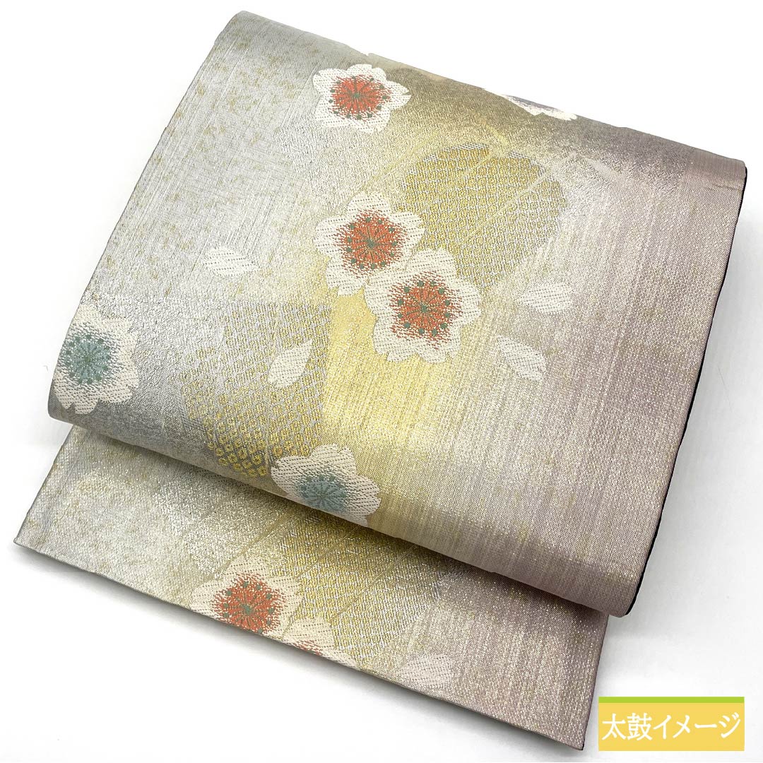 袋帯 正絹 源氏香 桜 帯丈434cm Sランク 六通 フォーマル グラデーション系 1123013402399