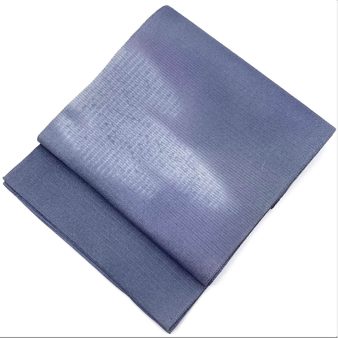 袋帯 江戸納戸色(えどなんどいろ) ぼかし 帯丈428cm 正絹 Aランク ポイント柄 カジュアル グラデーション系 1123007233399