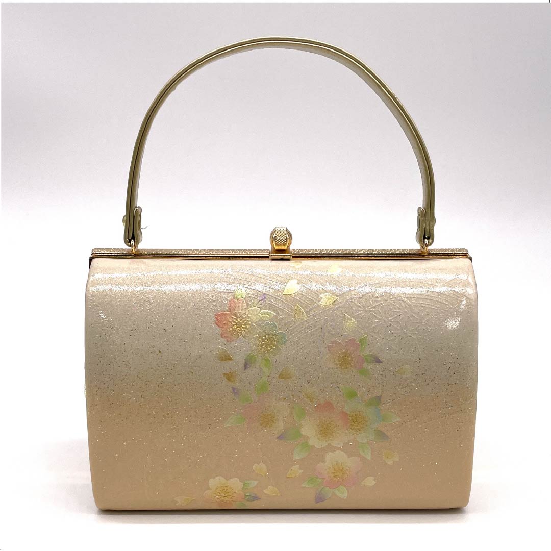 和装バック フォーマル 砥粉色(とのこいろ) 桜 花柄 ベージュ系 Aランク 113900018325